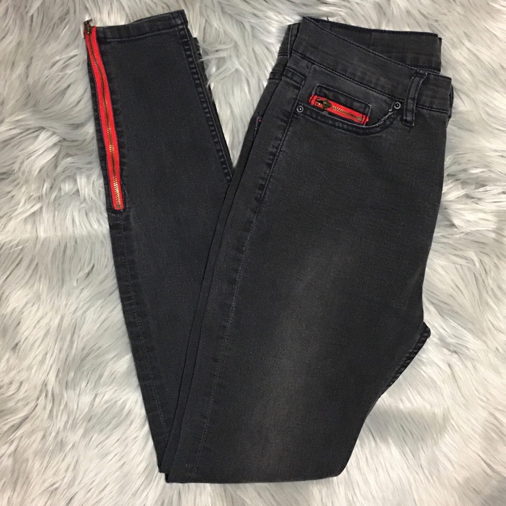 BDG High Rise Twig Ankle Jeans SZ 27 Skinny Jeans Zipper Detail
